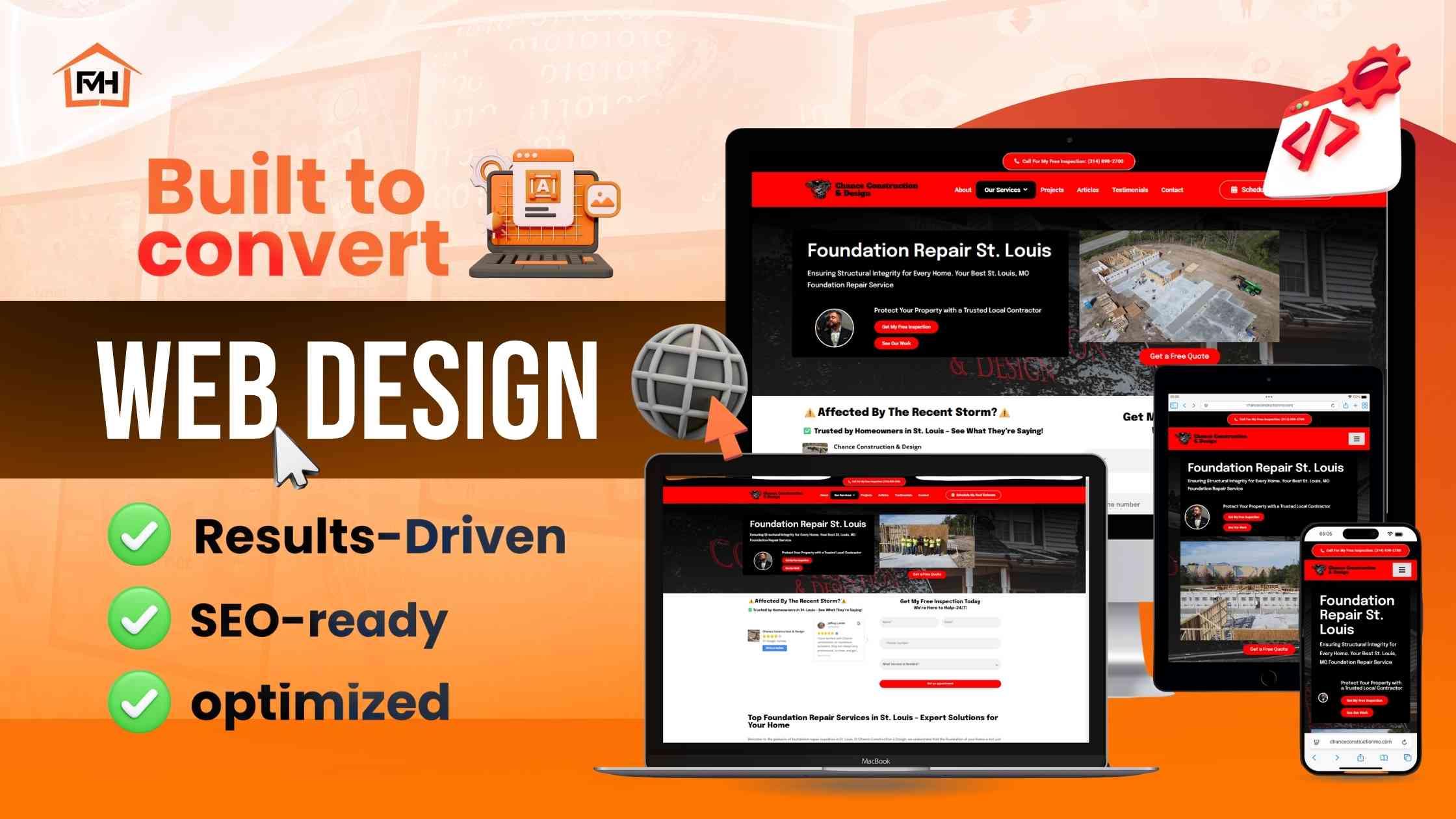 Web design Foundation Repair & Waterproofing Company Foundation repair web design services